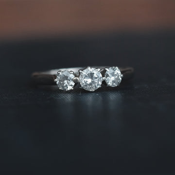 18. Art Deco Diamond Trilogy Ring - Lost Owl Jewelry