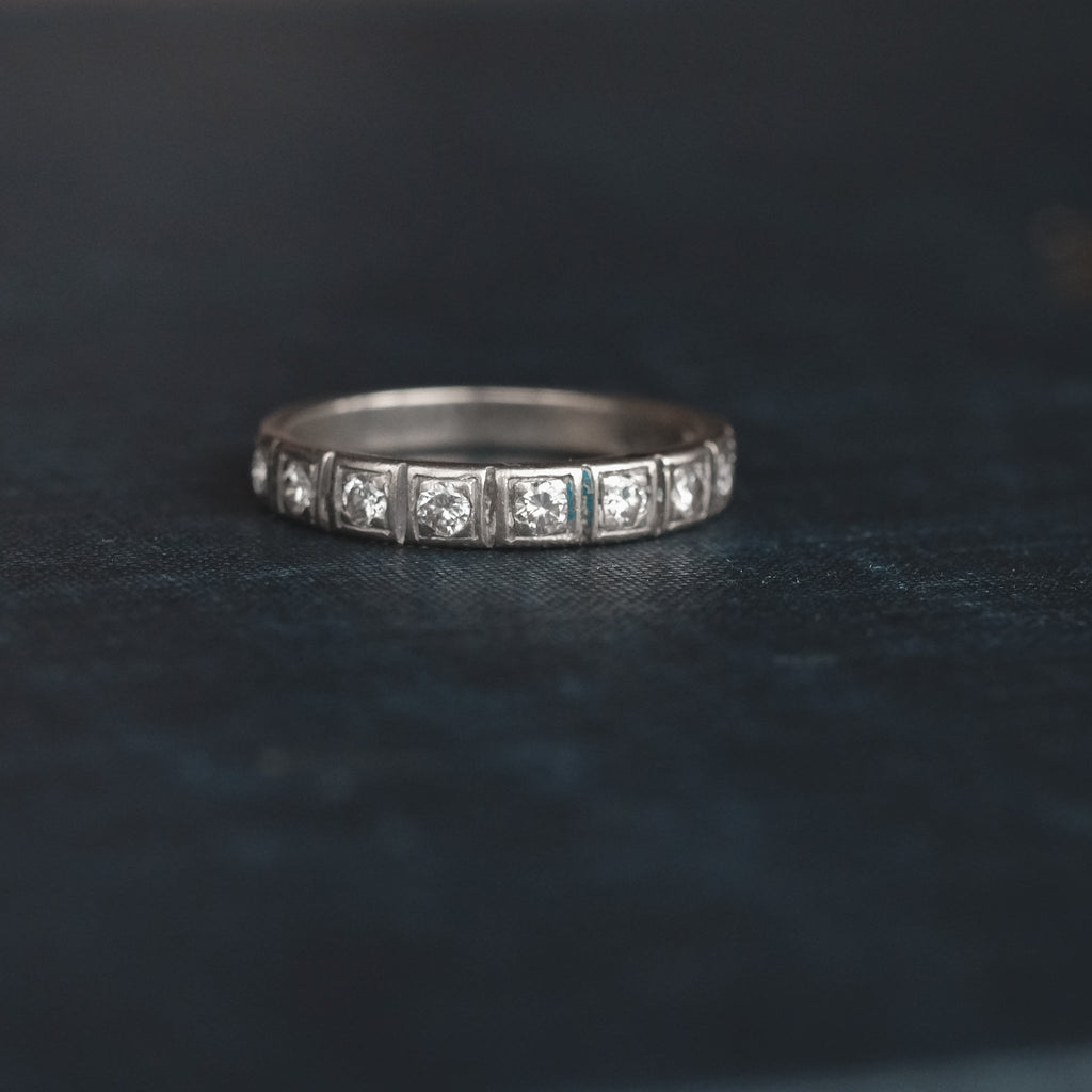 19. 1930s Diamond Half Eternity Ring - Lost Owl Jewelry