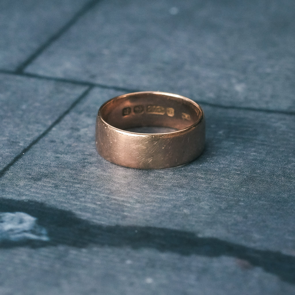 1916 Rose Gold Wedding Band - Lost Owl Jewelry