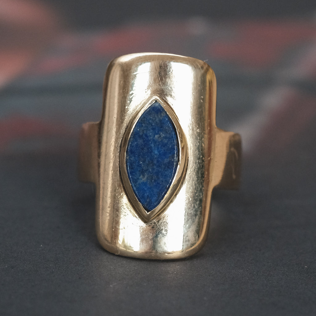 1960s Lapis Eye Ring - Lost Owl Jewelry