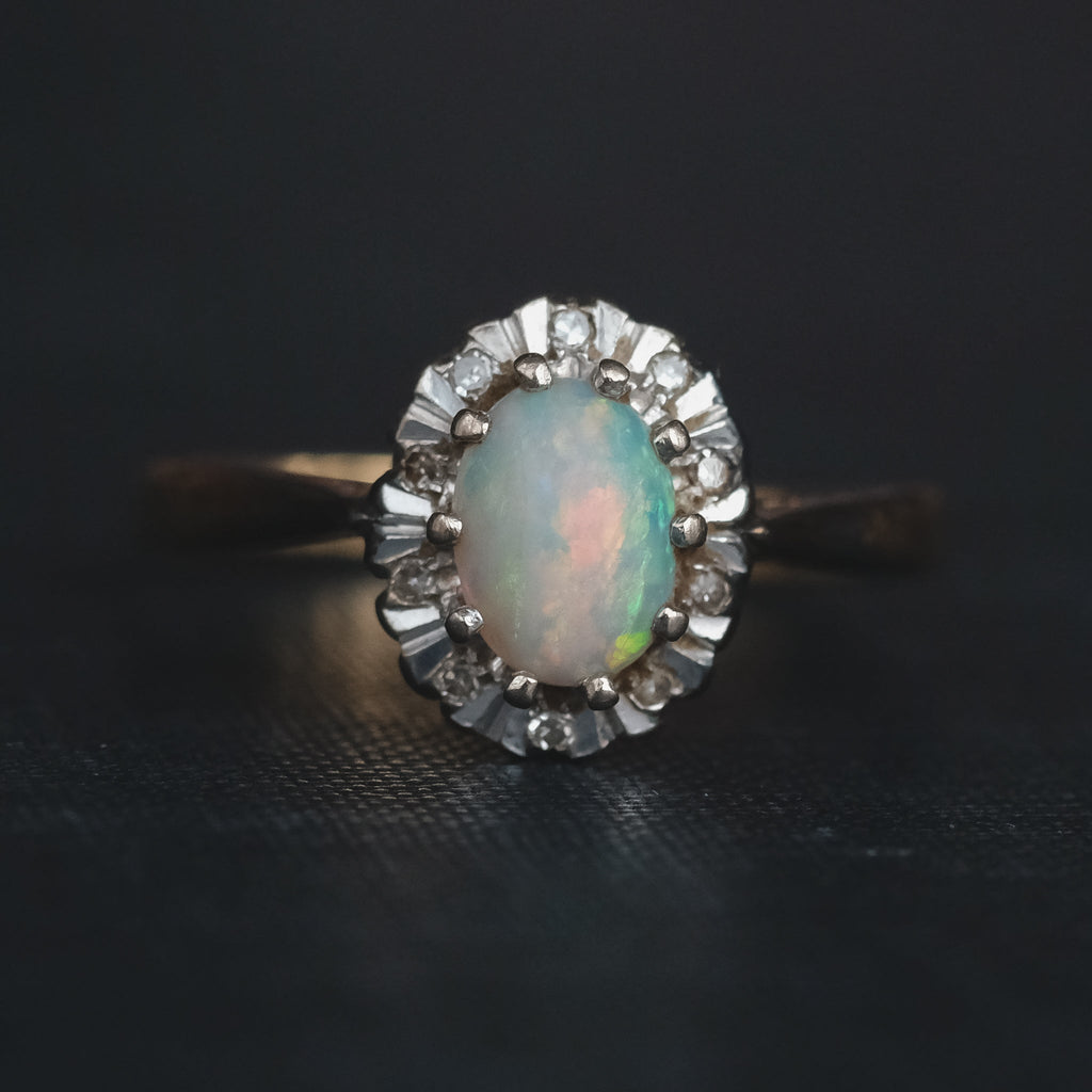 20. 1969 Opal Cluster Ring - Lost Owl Jewelry