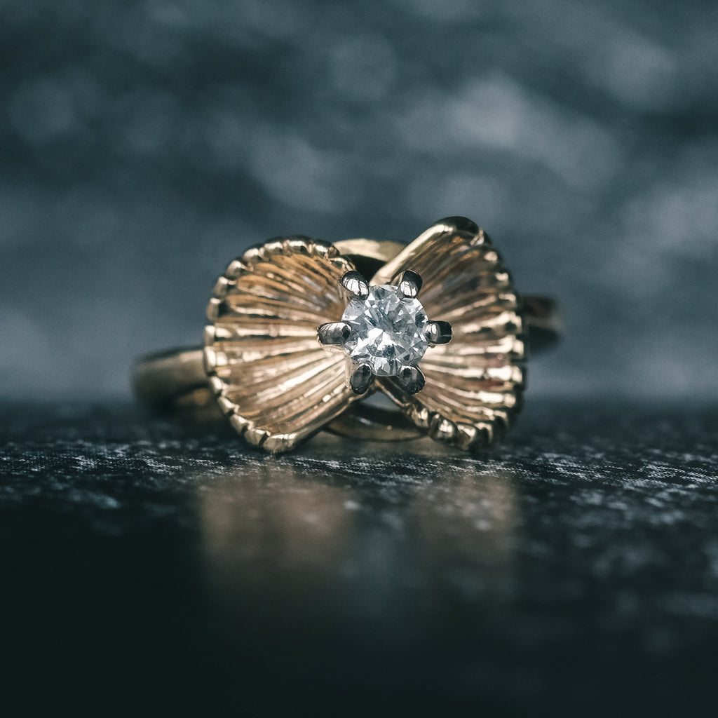 Mid-Century Scallop Shell Ring - Lost Owl Jewelry
