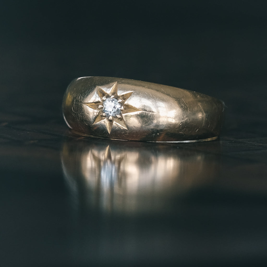 Victorian Diamond Star Ring - Lost Owl Jewelry