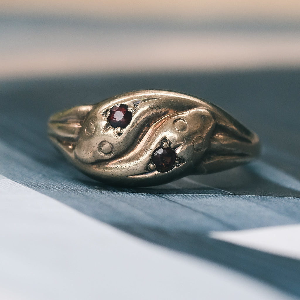 Vintage Double Snake Ring - Lost Owl Jewelry