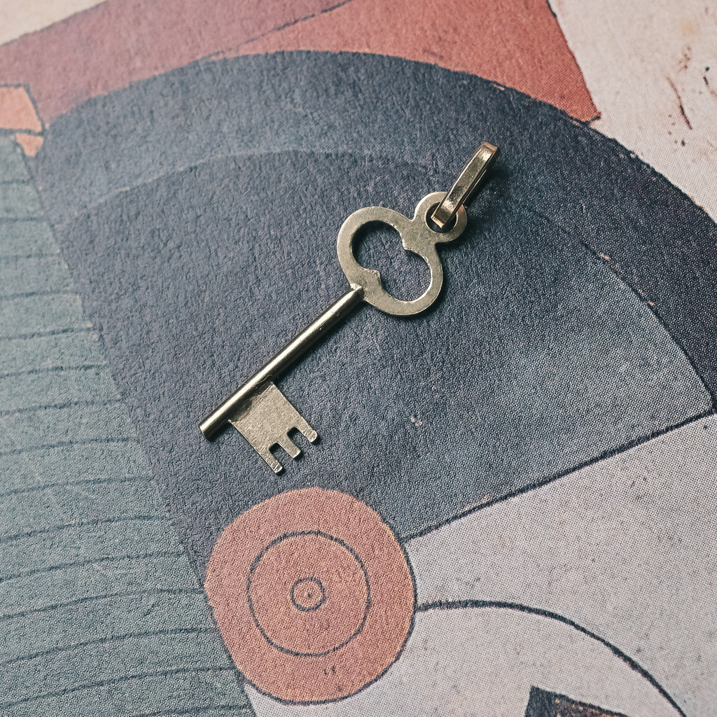 Vintage Gold Key Charm - Lost Owl Jewelry