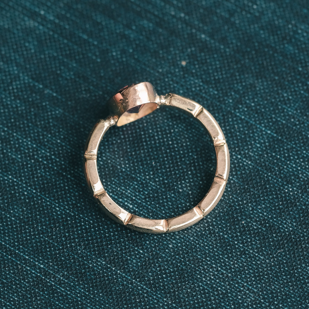 Vintage Pink Garnet Ring - Lost Owl Jewelry