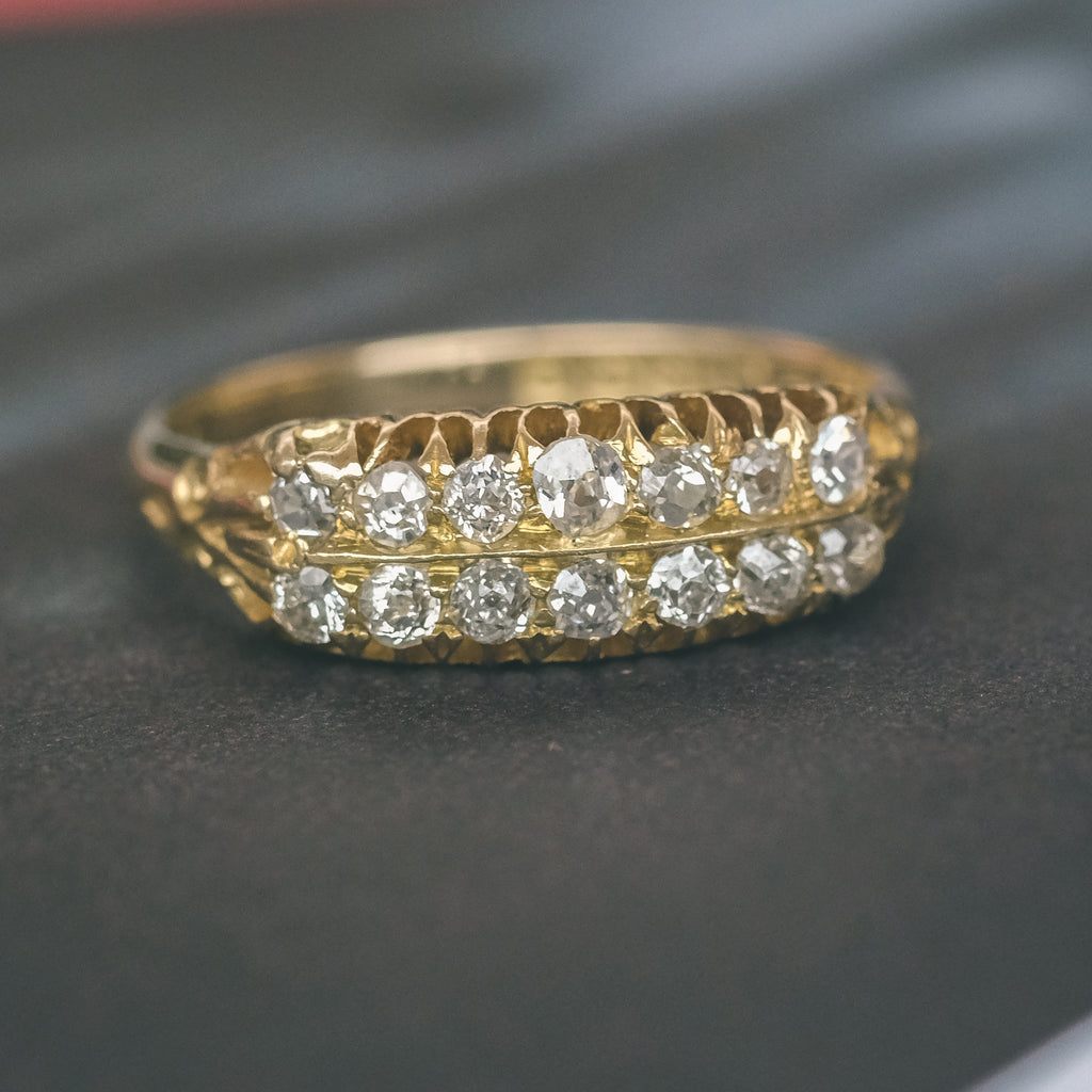 1904 Diamond Double Row Ring - Lost Owl Jewelry