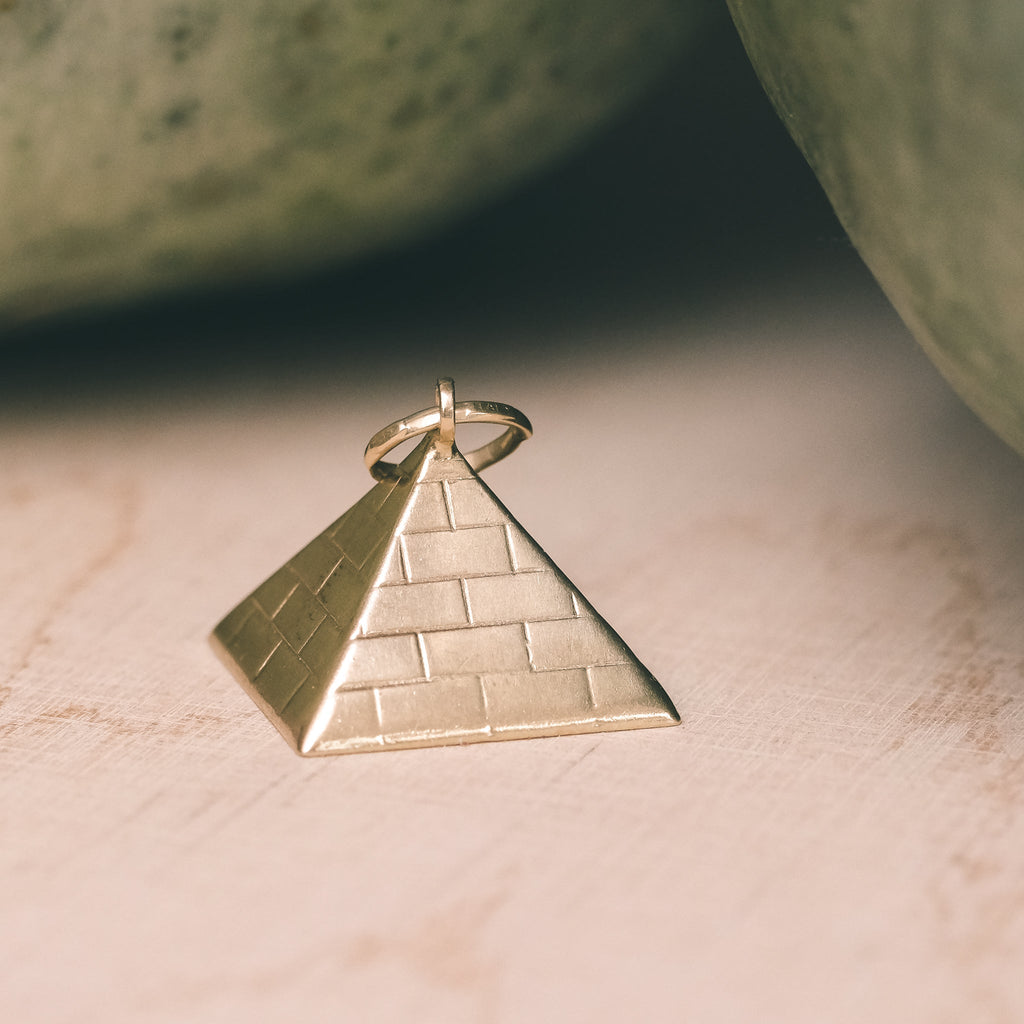 1930s Pyramid Charm - Lost Owl Jewelry