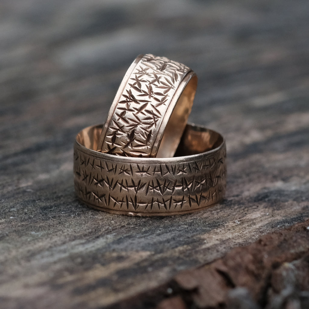 1973 Bamboo Engraved Band - Lost Owl Jewelry