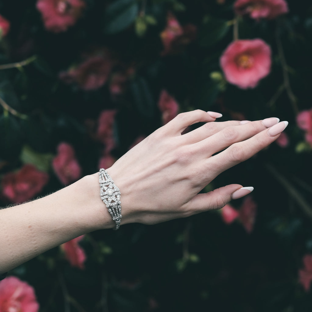 Art Deco Diamond Bracelet - Lost Owl Jewelry