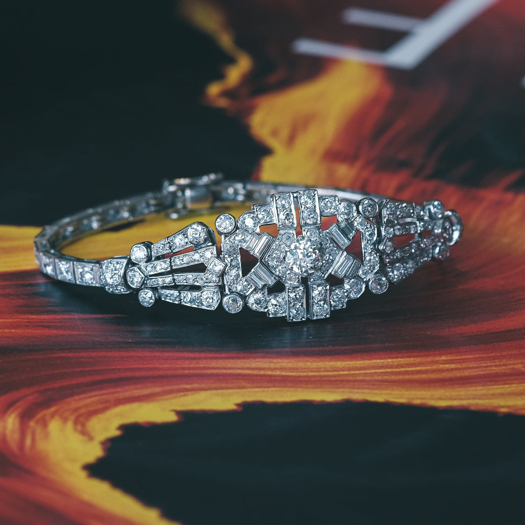 Art Deco Diamond Bracelet - Lost Owl Jewelry