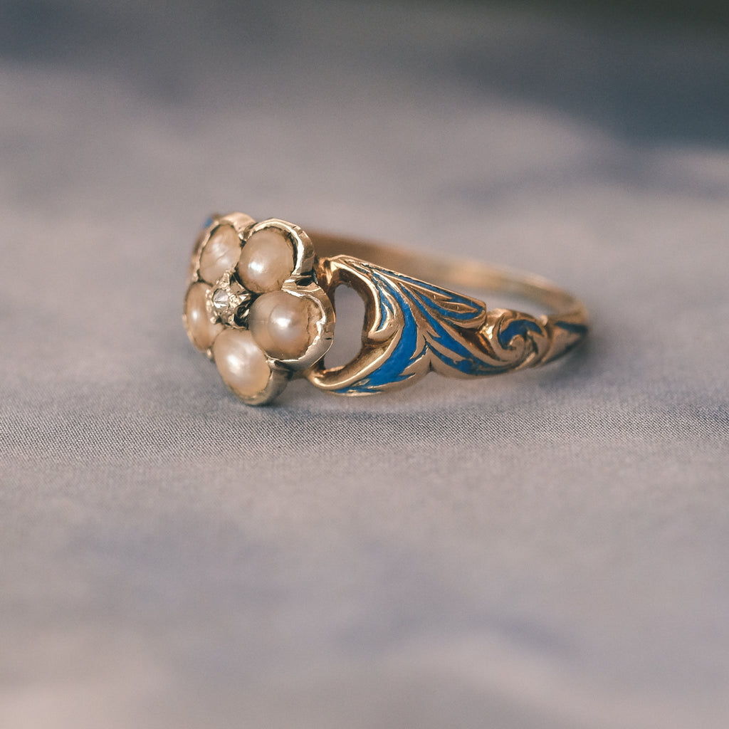 Early Victorian Pansy Ring - Lost Owl Jewelry