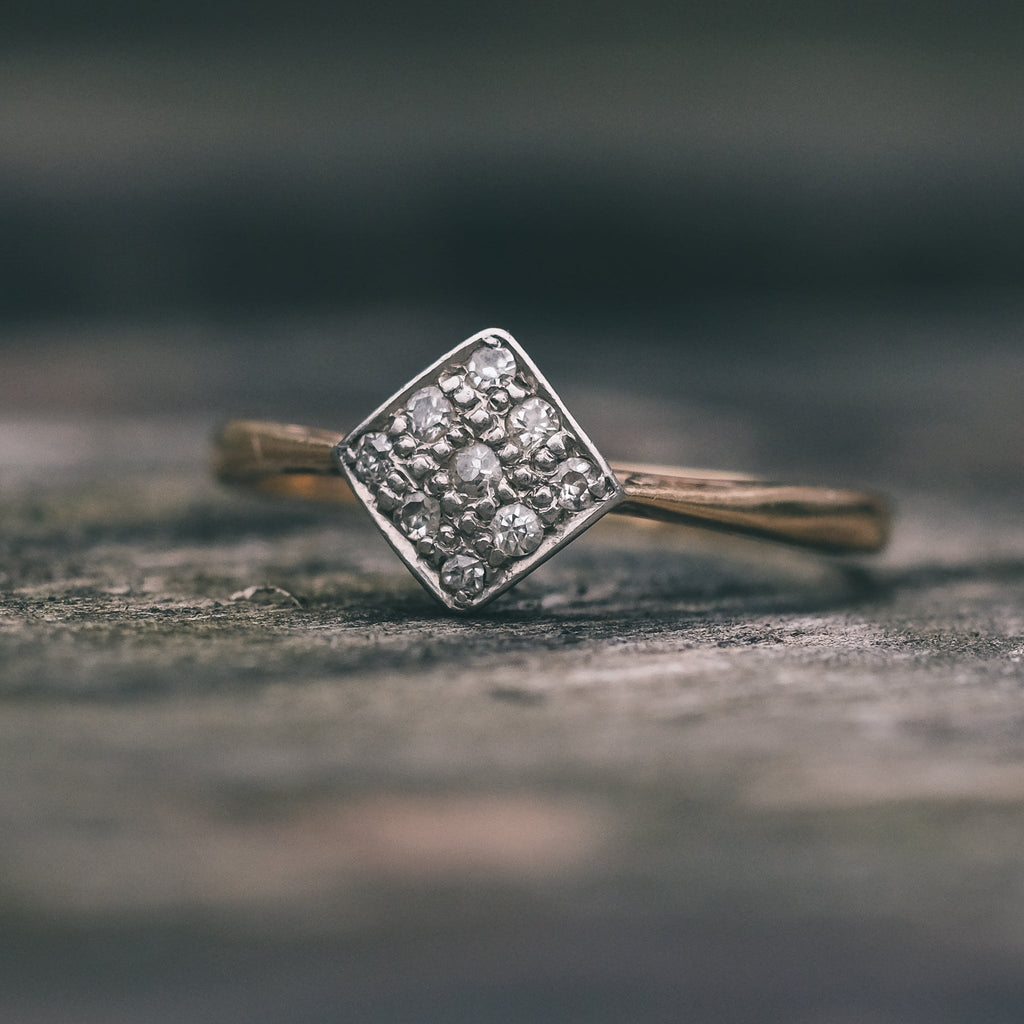 Edwardian Diamond Panel Ring - Lost Owl Jewelry