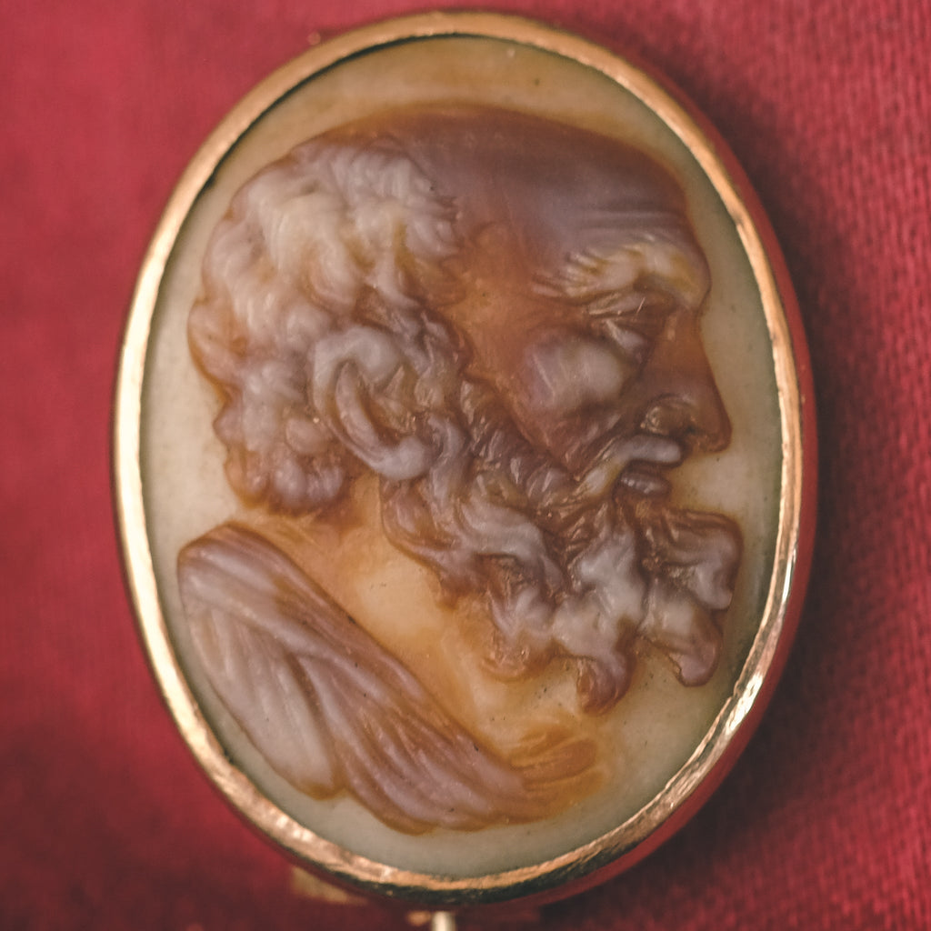 Georgian "Socrates" Cameo Brooch - Lost Owl Jewelry