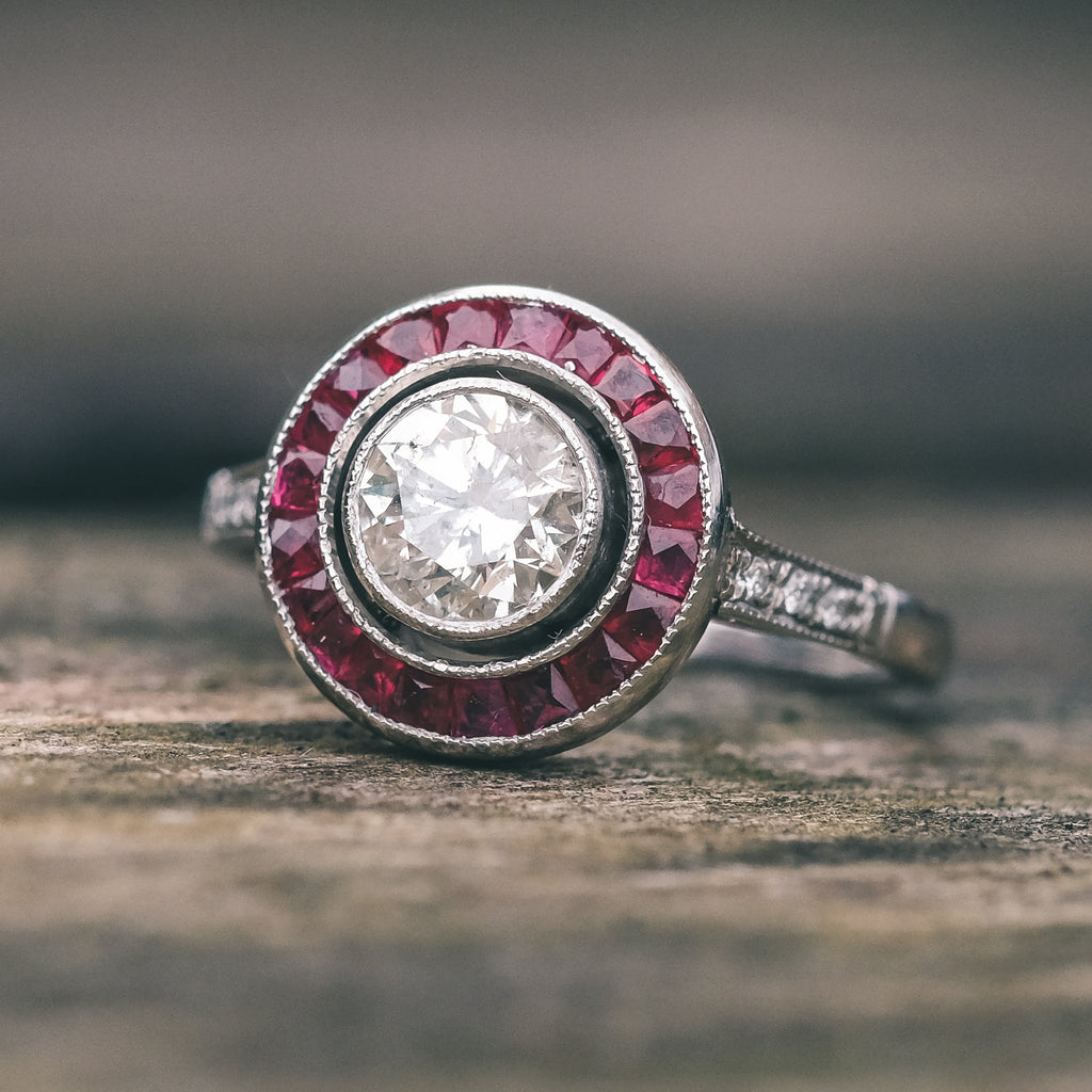Lost Owl Ruby Target Ring - Lost Owl Jewelry