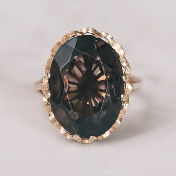 15. 1973 Smoky Quartz Ring - Lost Owl Jewelry