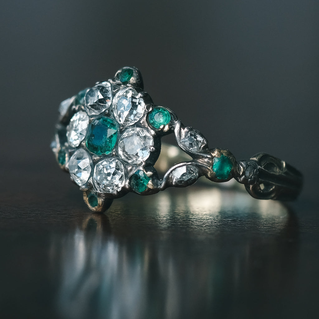 1790s Georgian Cluster Ring - Lost Owl Jewelry