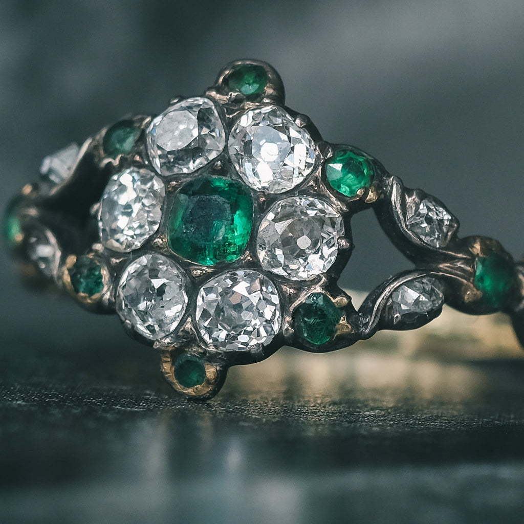 1790s Georgian Cluster Ring - Lost Owl Jewelry