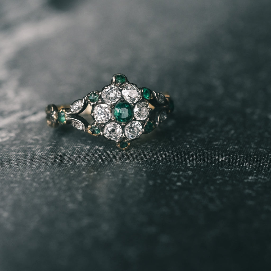 1790s Georgian Cluster Ring - Lost Owl Jewelry