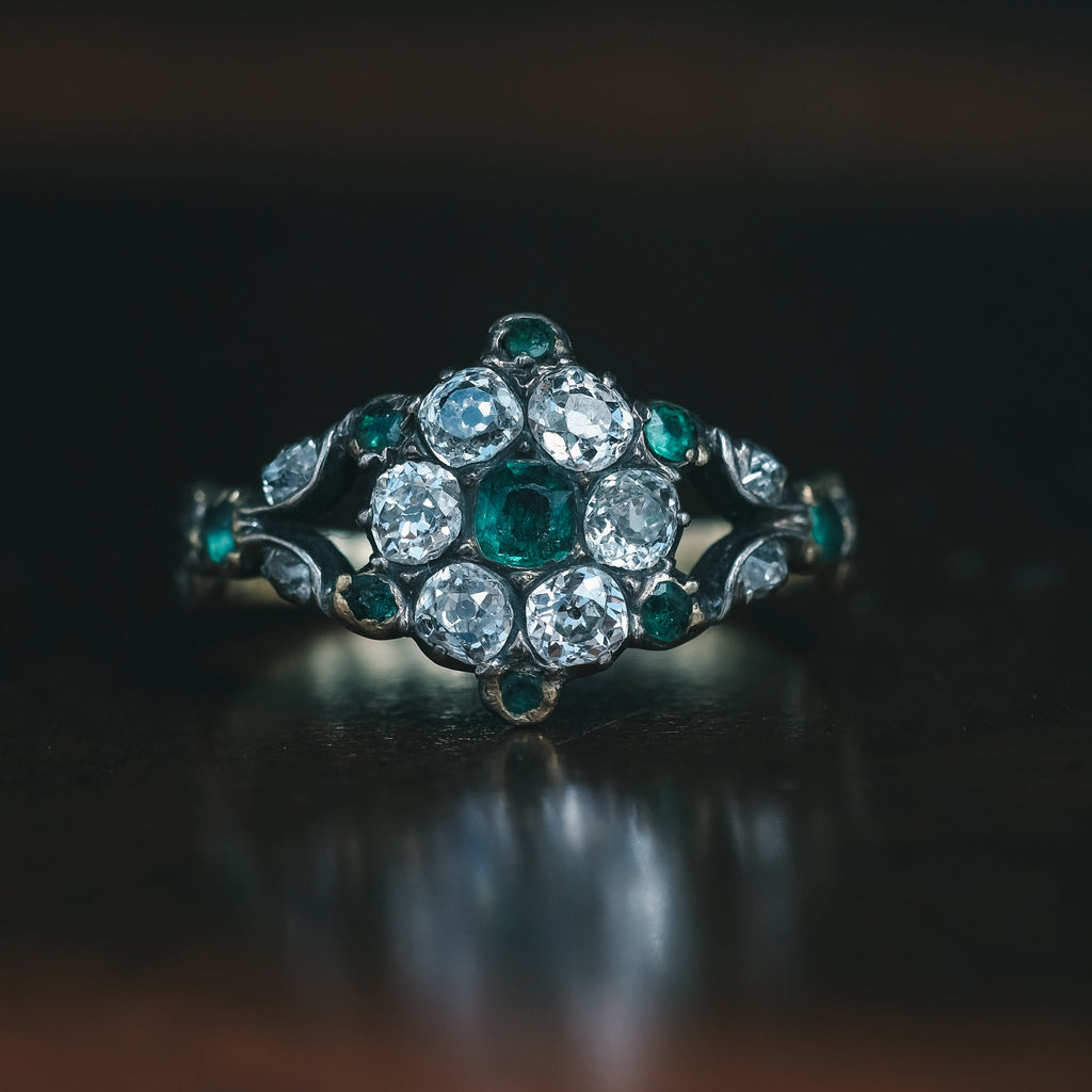 1790s Georgian Cluster Ring - Lost Owl Jewelry