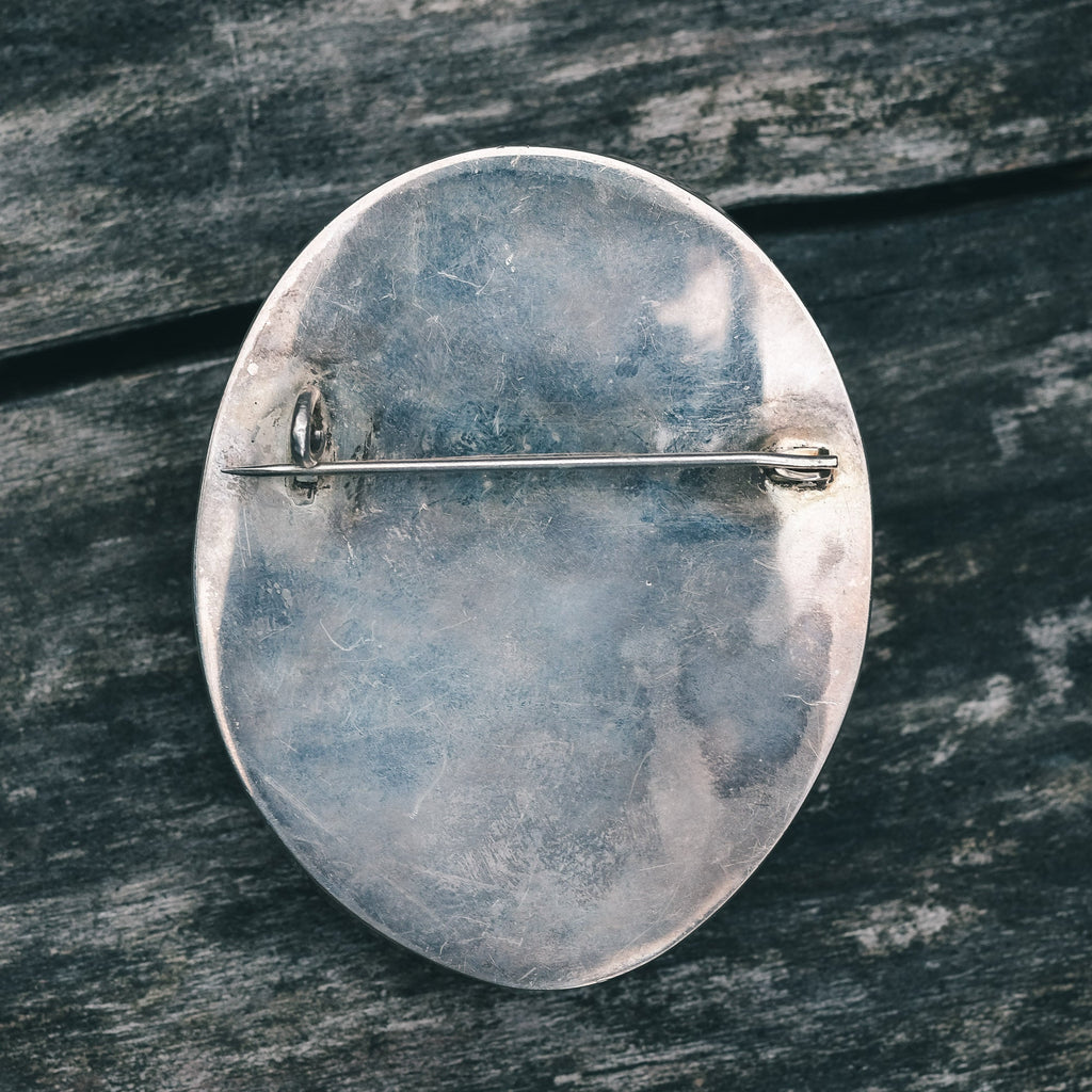 17th Century Athena Hardwood Cameo Brooch - Lost Owl Jewelry