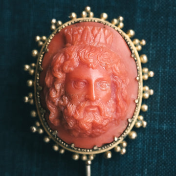 17th Century Zeus Cameo Brooch - Lost Owl Jewelry