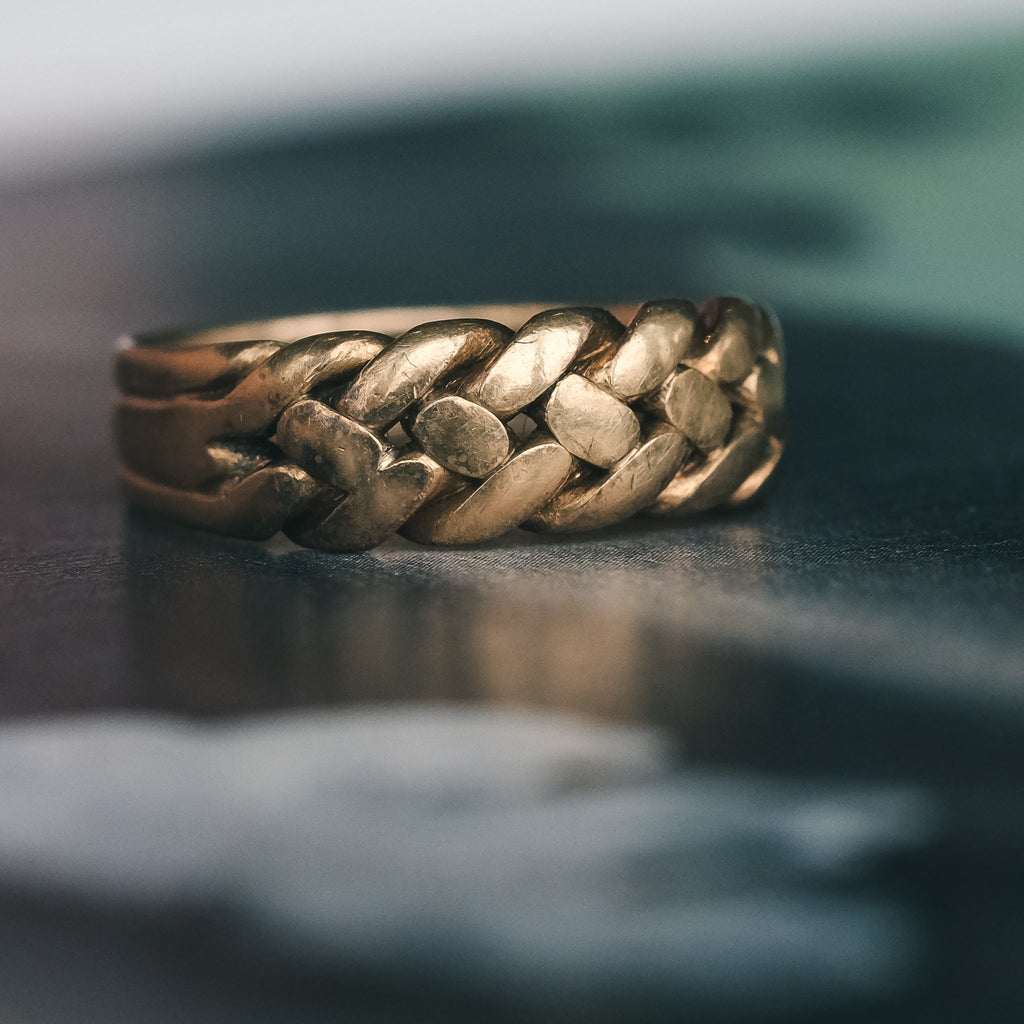 1897 18ct Gold Keeper Ring - Lost Owl Jewelry