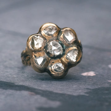 18th Century Iberian Flower Ring - Lost Owl Jewelry