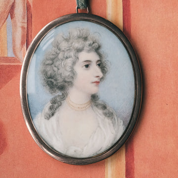 18th Century Miniature Portrait Pendant - Lost Owl Jewelry