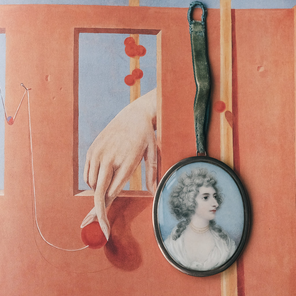 18th Century Miniature Portrait Pendant - Lost Owl Jewelry