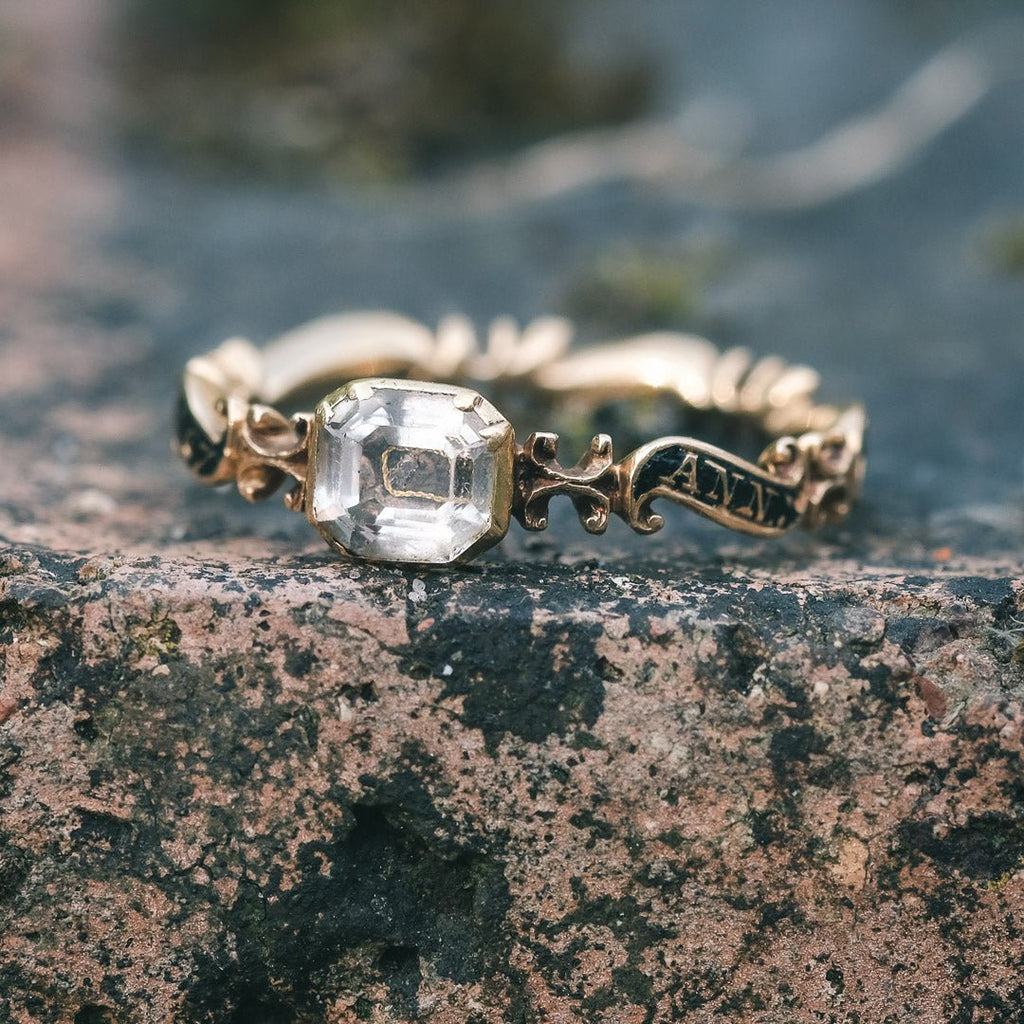 18th Century Stuart Crystal Skull Ring - Lost Owl Jewelry