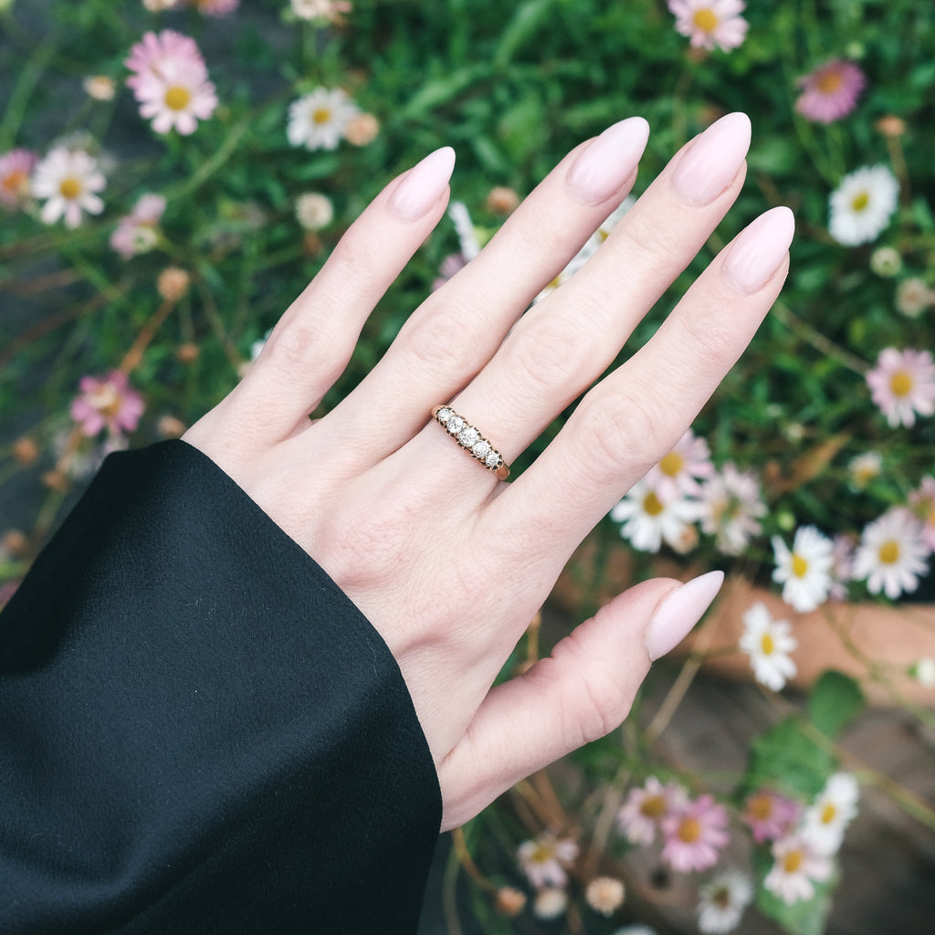 1912 Diamond Belcher Ring - Lost Owl Jewelry