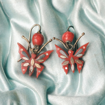 1920s Bakelite Butterfly Earrings - Lost Owl Jewelry
