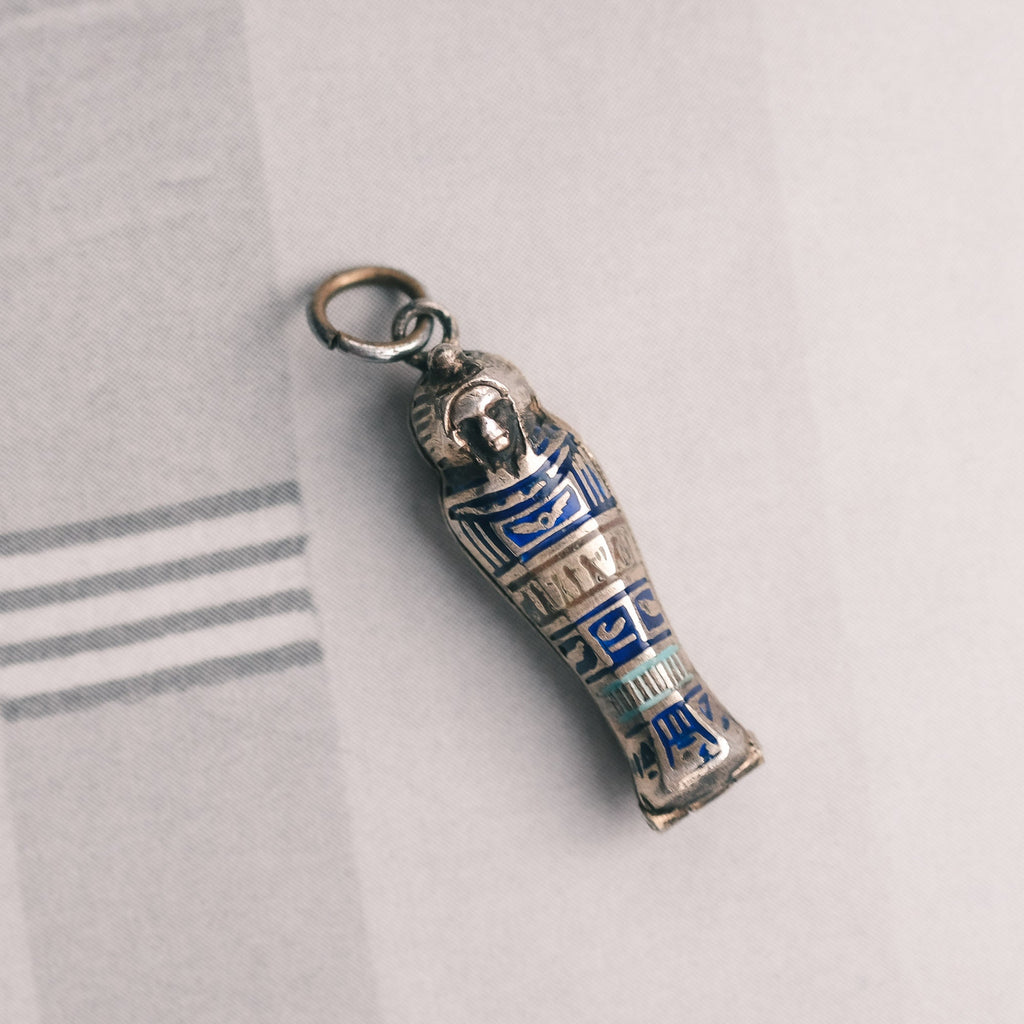 1920s Egyptian Revival Sarcophagus Charm - Lost Owl Jewelry