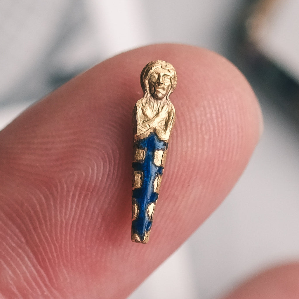 1920s Egyptian Revival Sarcophagus Charm - Lost Owl Jewelry