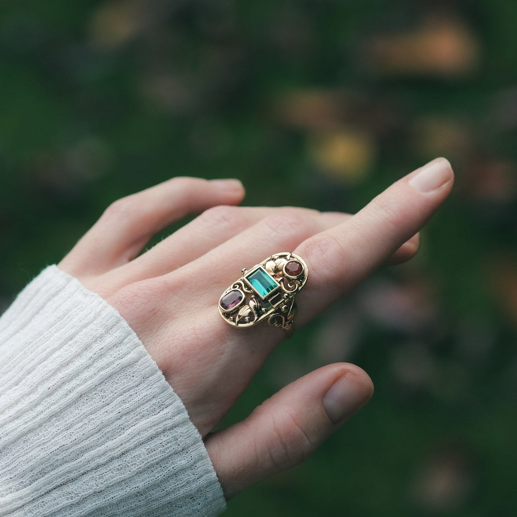 1920s "Gemüsering" Vegetable Ring - Lost Owl Jewelry