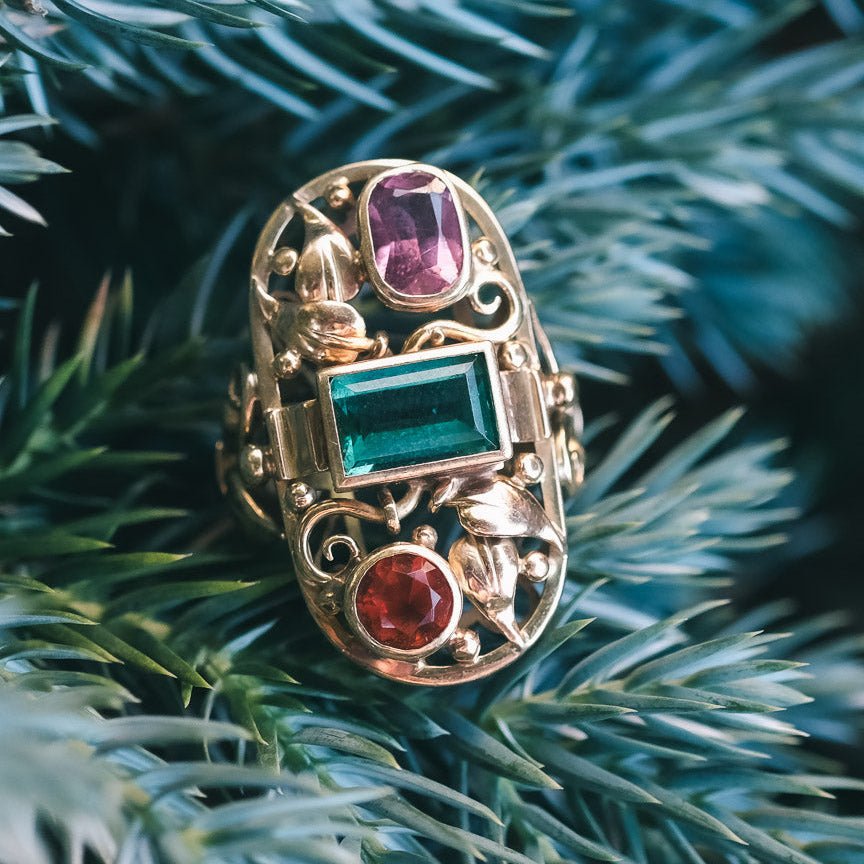 1920s "Gemüsering" Vegetable Ring - Lost Owl Jewelry