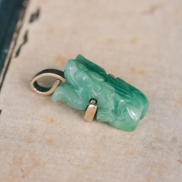 1920s Jade Frog Amulet - Lost Owl Jewelry