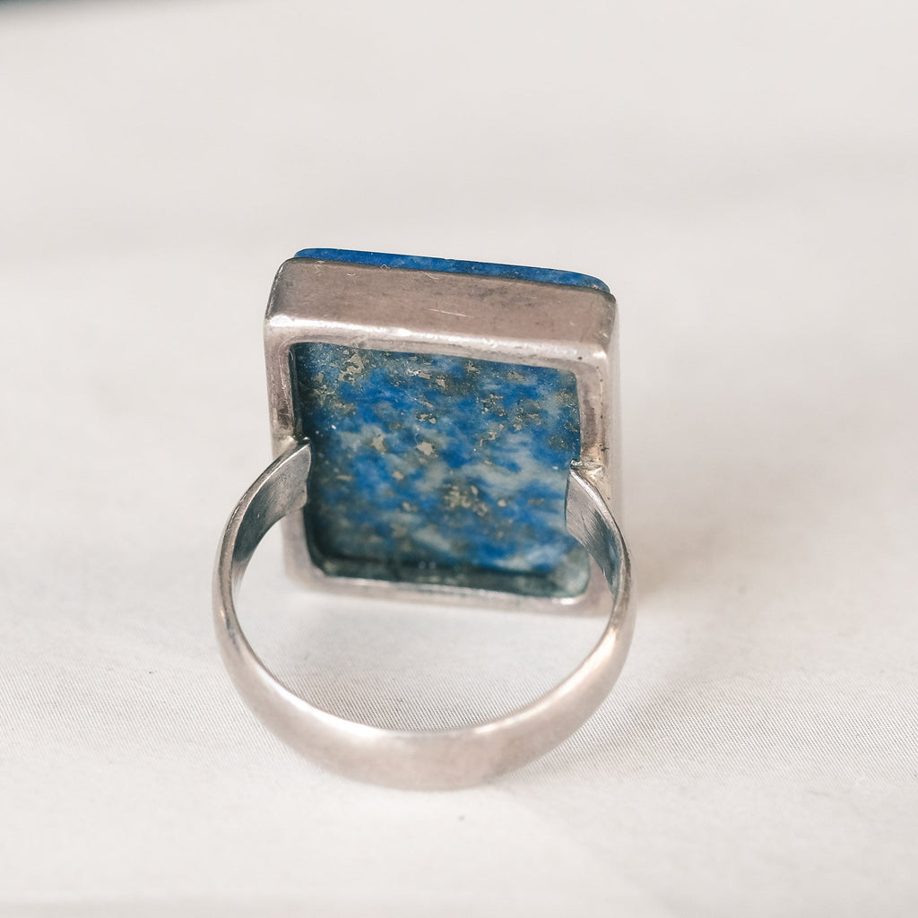 1920s Lapis Lazuli Signet Ring - Lost Owl Jewelry