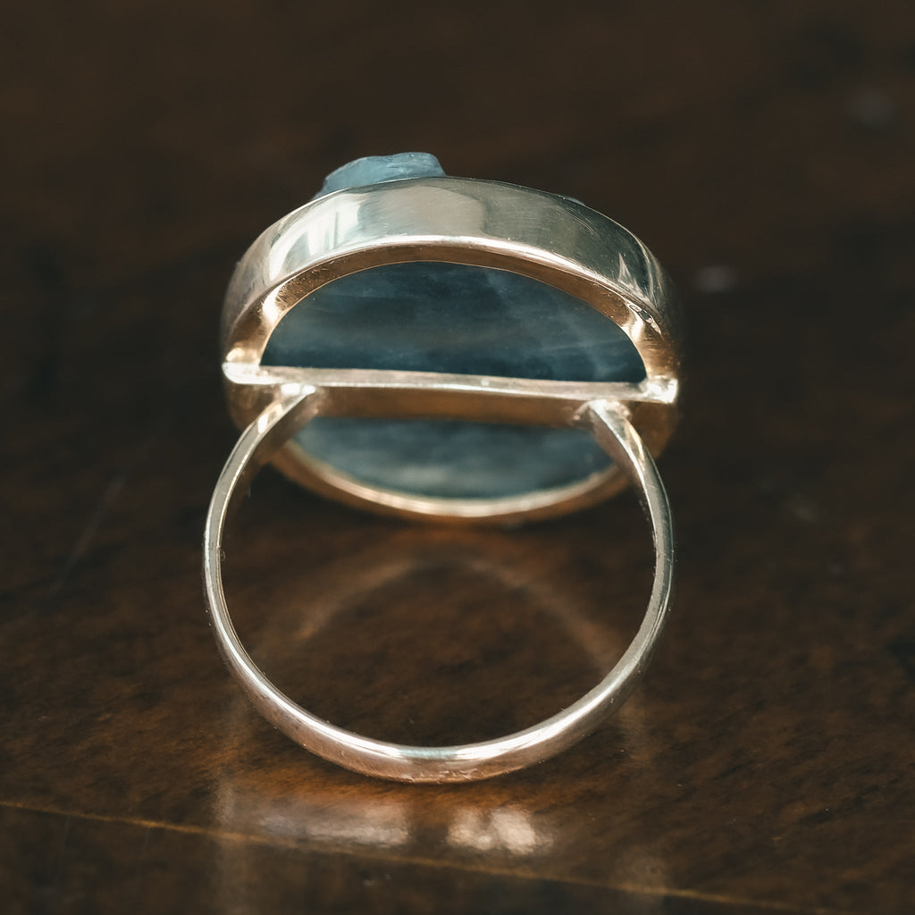 1920s Rainbow Hermes Cameo Ring - Lost Owl Jewelry