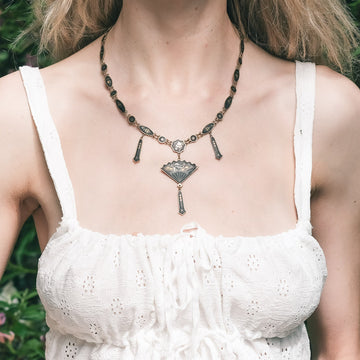 1920s Shakudo Necklace - Lost Owl Jewelry