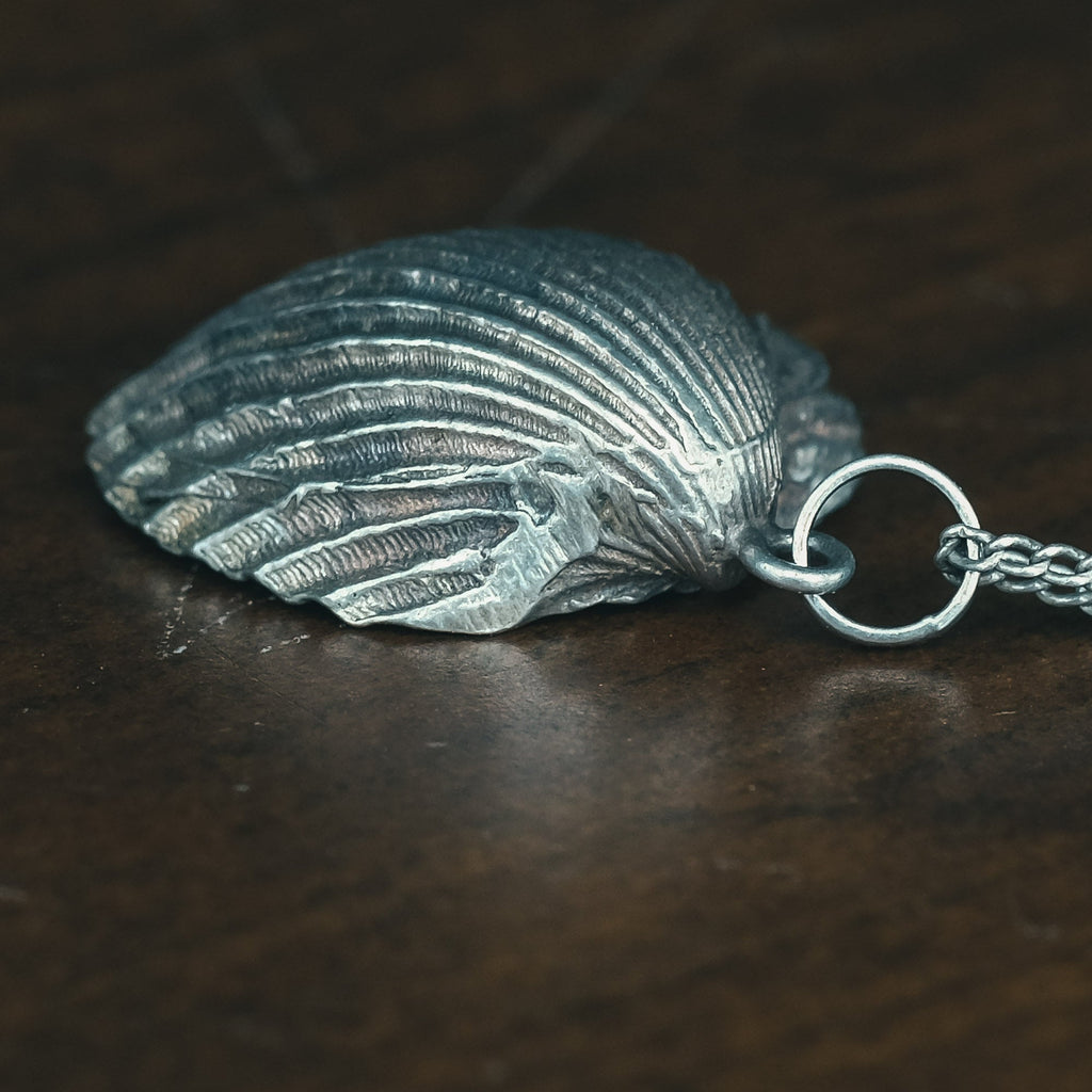 1920s Silver Shell Pendant - Lost Owl Jewelry