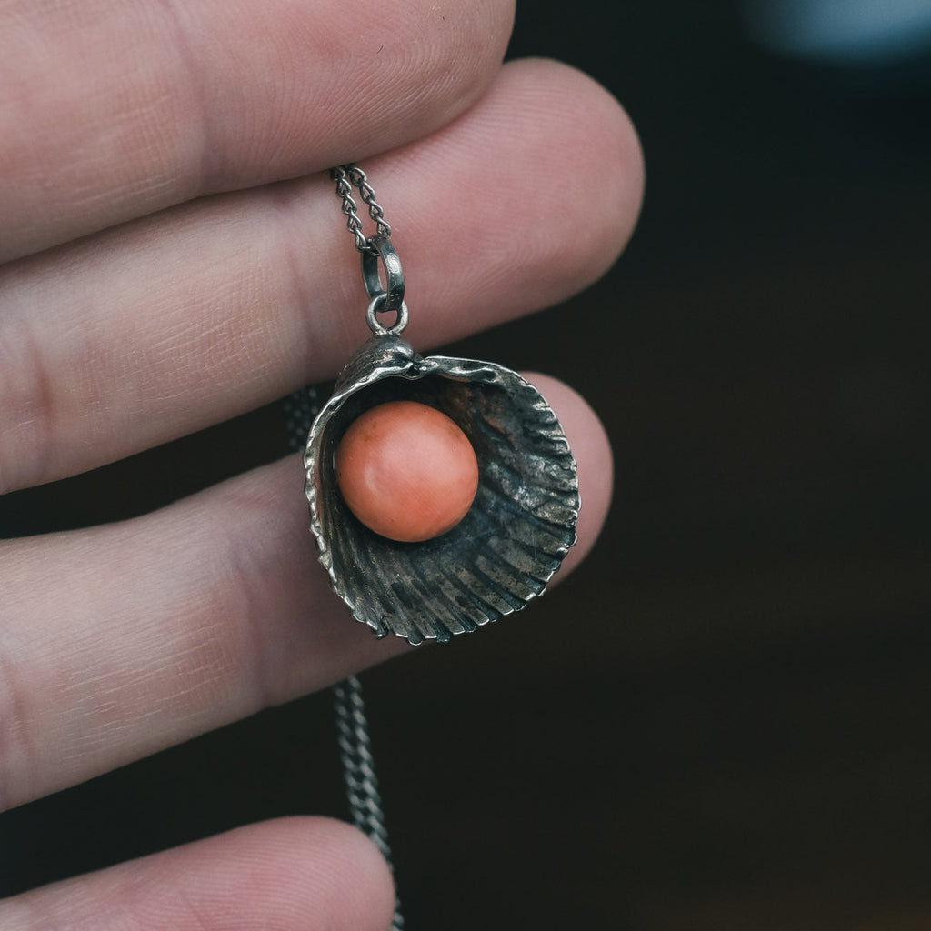 1920s Silver Shell Pendant - Lost Owl Jewelry