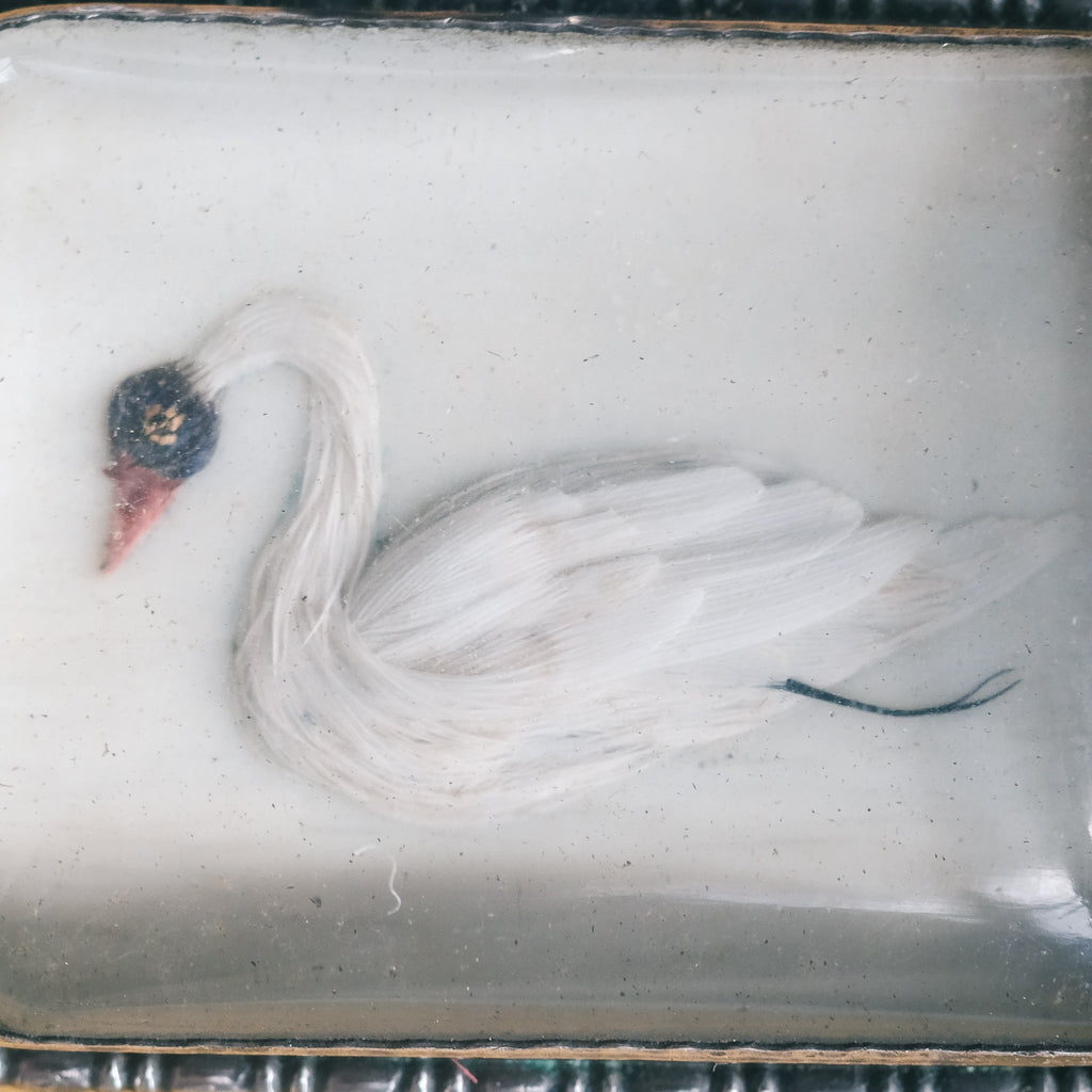 1930s Feather Swan Pendant - Lost Owl Jewelry