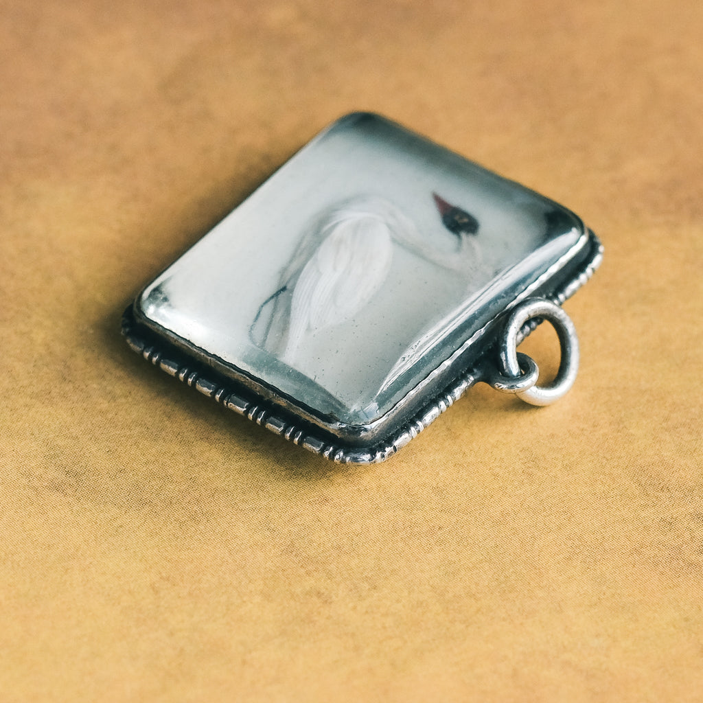 1930s Feather Swan Pendant - Lost Owl Jewelry