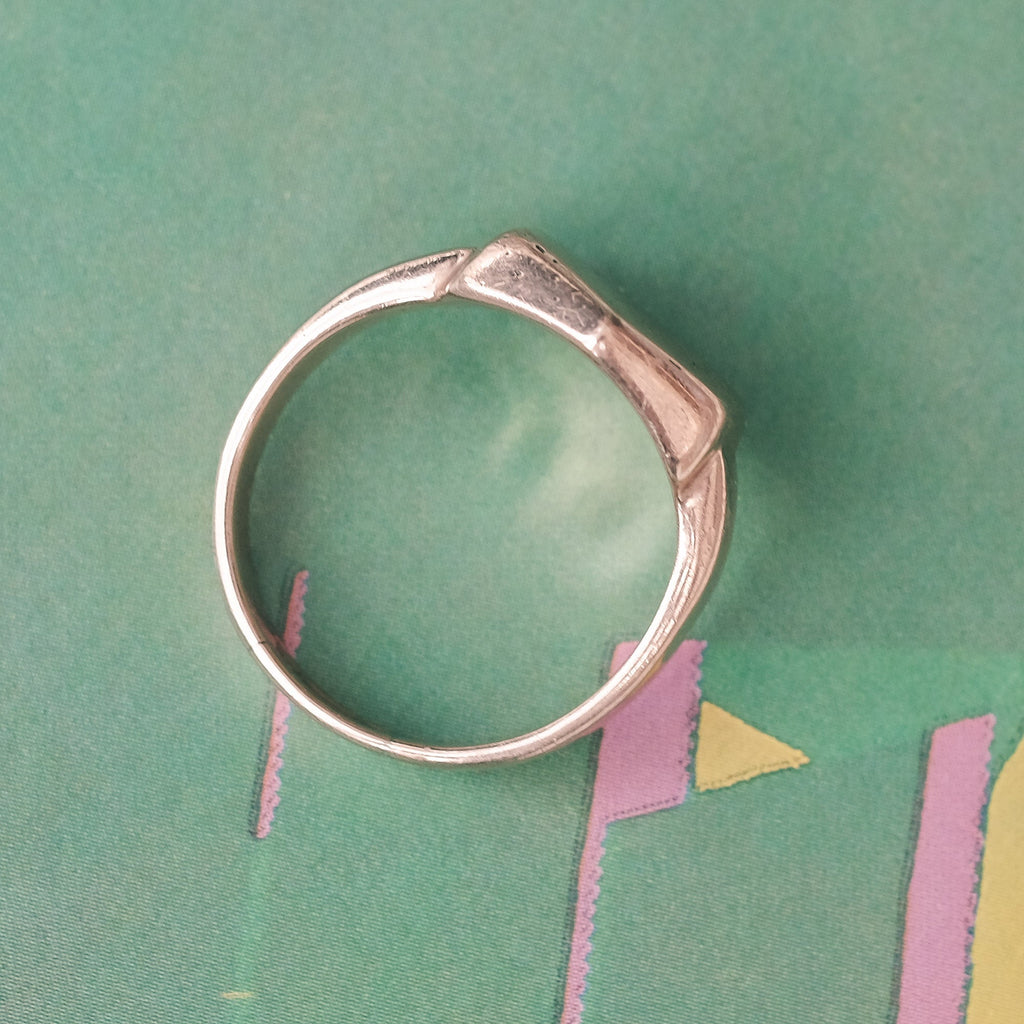 1930s Gold Hexagon Signet Ring - Lost Owl Jewelry