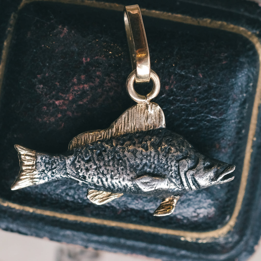 1930s Mixed Metal Fish Pendant - Lost Owl Jewelry