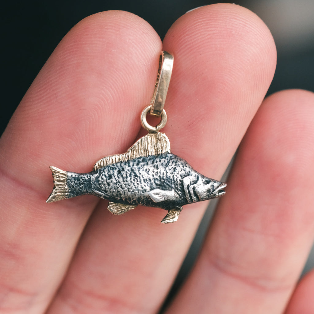 1930s Mixed Metal Fish Pendant - Lost Owl Jewelry