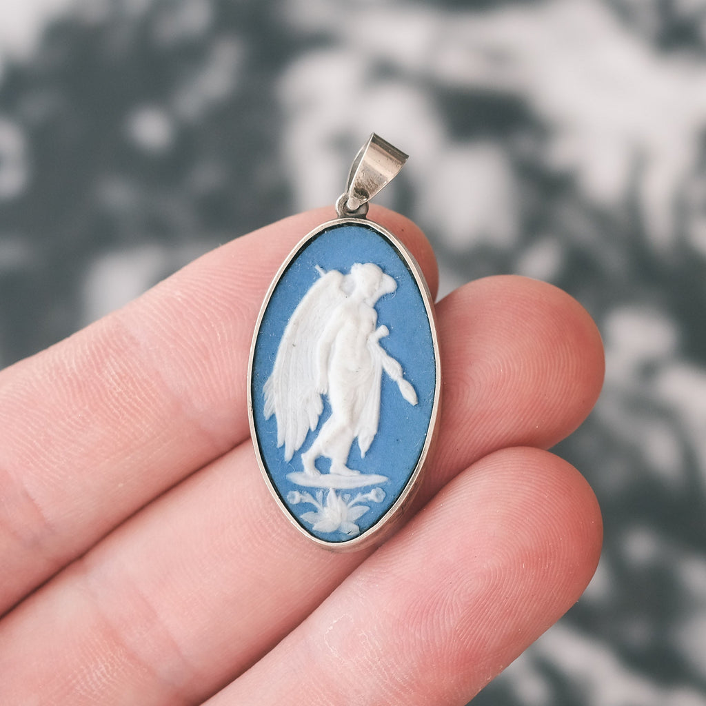 1930s Nike Jasperware Pendant - Lost Owl Jewelry
