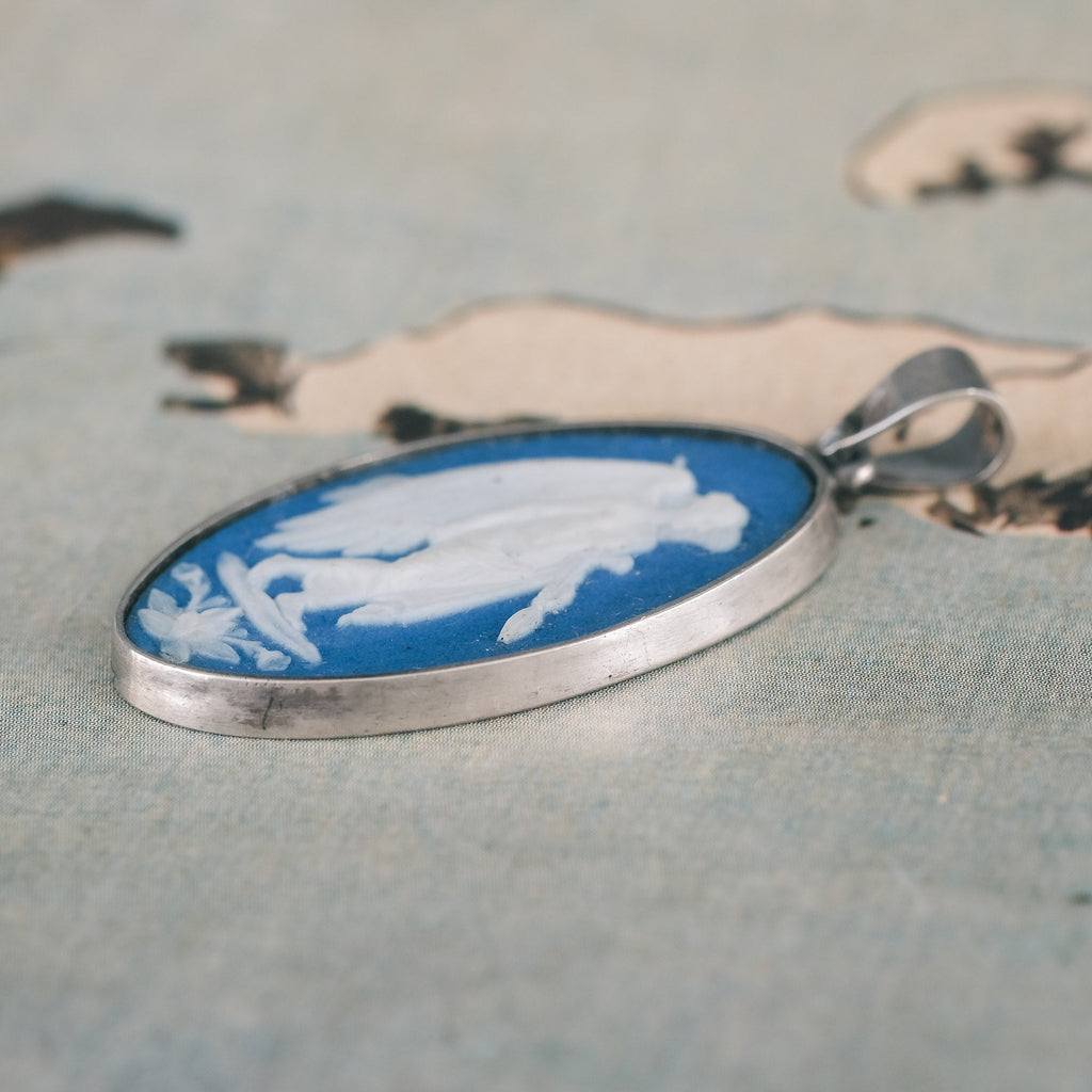 1930s Nike Jasperware Pendant - Lost Owl Jewelry